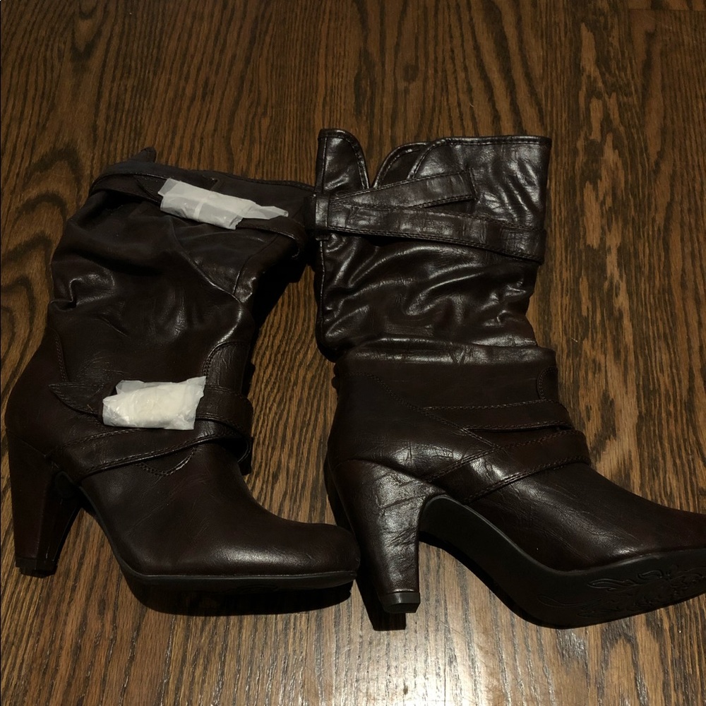 Brown Heeled Boots